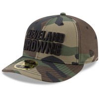 Men's Cleveland Browns New Era Woodland Camo Low Profile 59FIFTY Fitted Hat 2533948